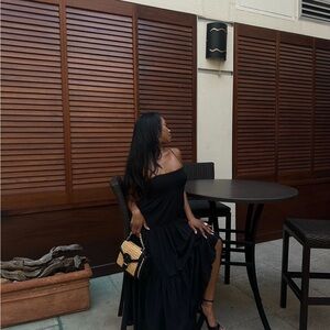 Black Strapless Maxi Dress